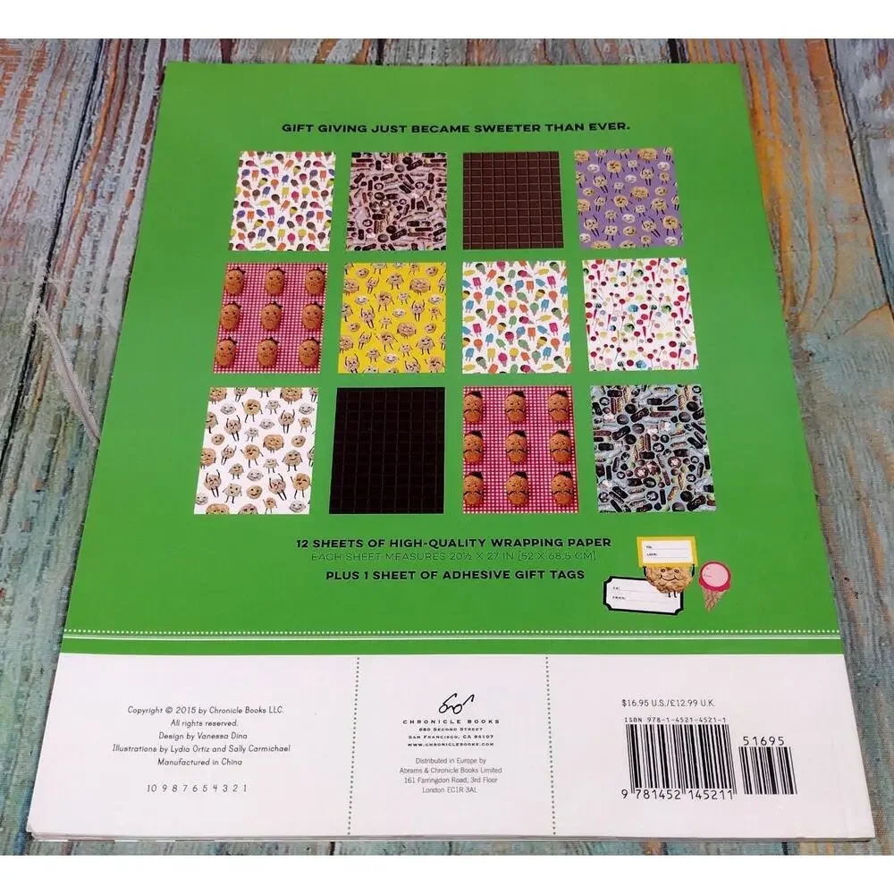 Sweet Treats Wrapping Paper‎ Set with Gift Tags